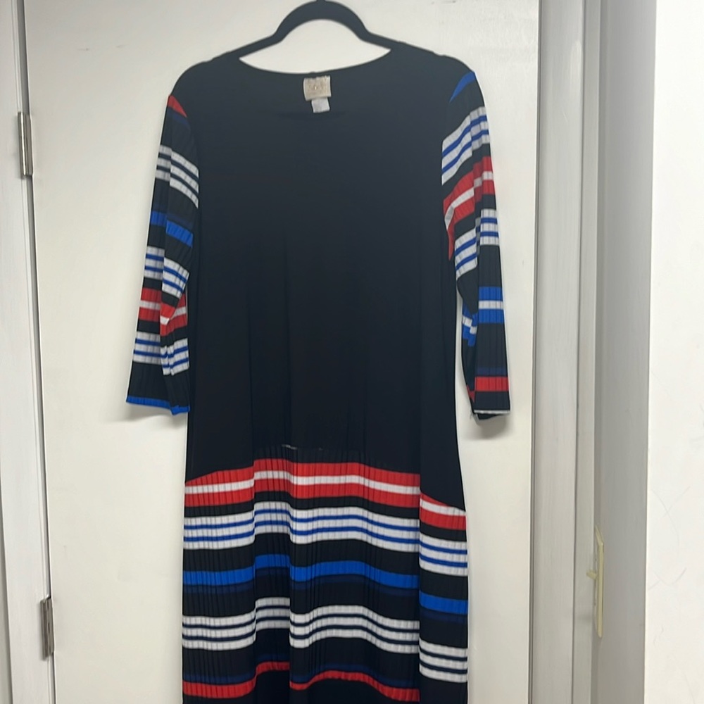 Red, White, and blue striped Zade B striped dress